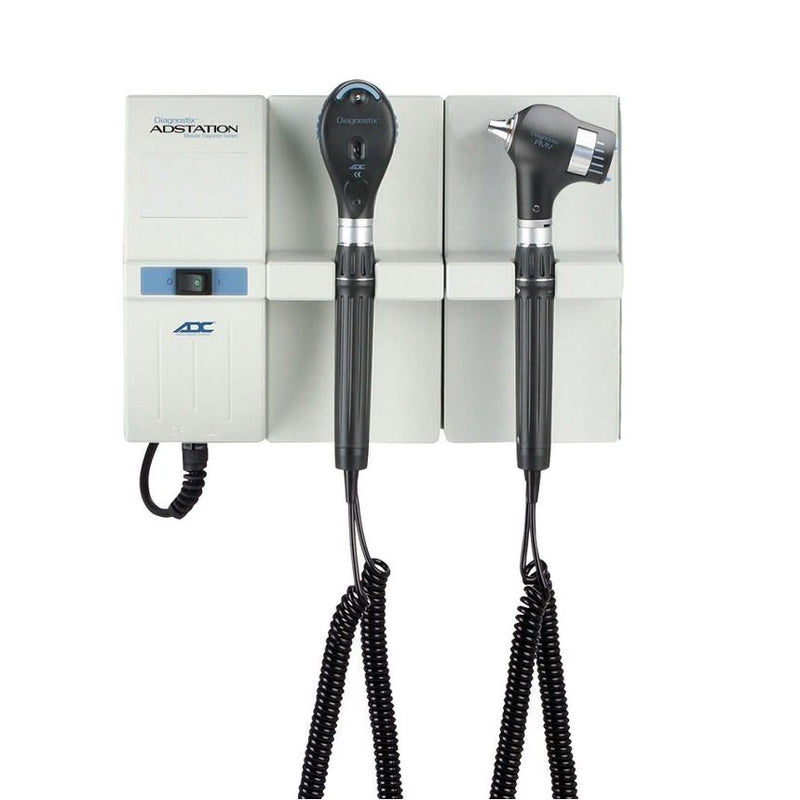 ADC Adstation 56802 3.5V Wall PMV Otoscope/Coax Plus Ophthalmoscope Diagnostic Set  Xenon Otoscope/LED Ophthalmoscope with Clock Anero