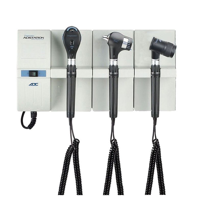 ADC Adstation 56802-5 3.5V Wall PMV Otoscope/Coax Plus Ophthalmoscope/Dermascope Diagnostic Set  LED Oto|Xenon Ophth|LED Dermascope|Aneroid