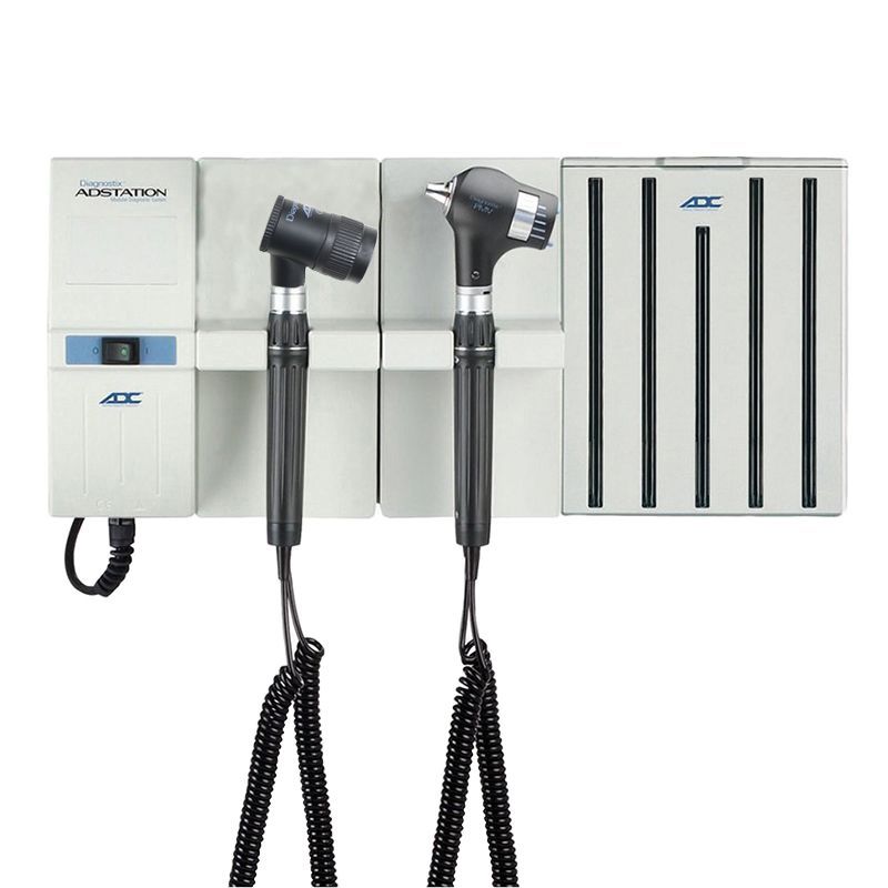 ADC Adstation 5681-5 3.5V Wall PMV Otoscope/Dermascope Diagnostic Set  LED Oto|LED Dermascope|Aneroid|Dispenser