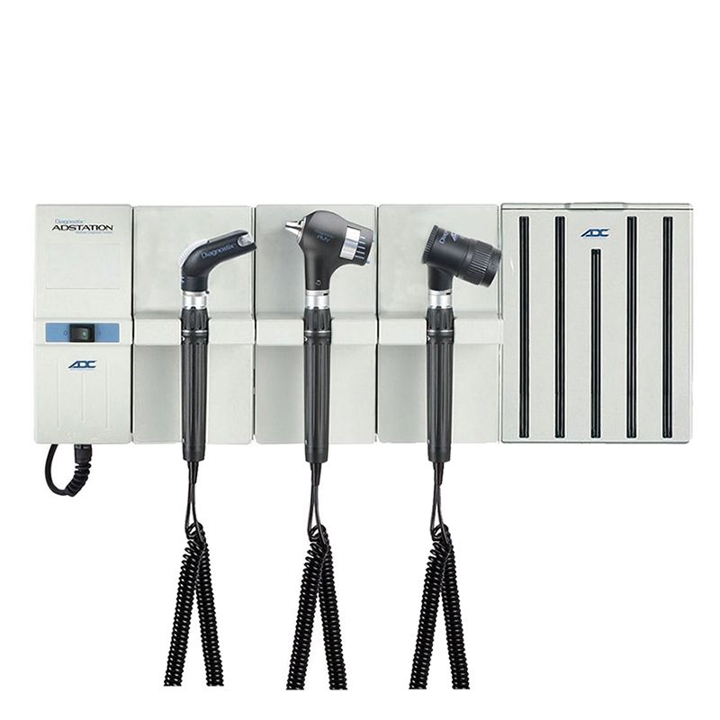 ADC Adstation 5681-56 3.5V Wall PMV Otoscope/Throat Illuminator/Dermascope Diagnostic Set  LED Oto|Xenon Throat Illuminator|LED Dermascope|Di