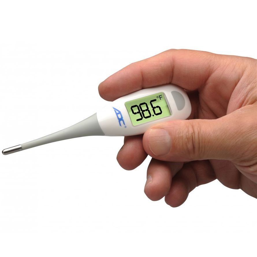 ADC Adtemp 418N Digital Thermometer in hand
