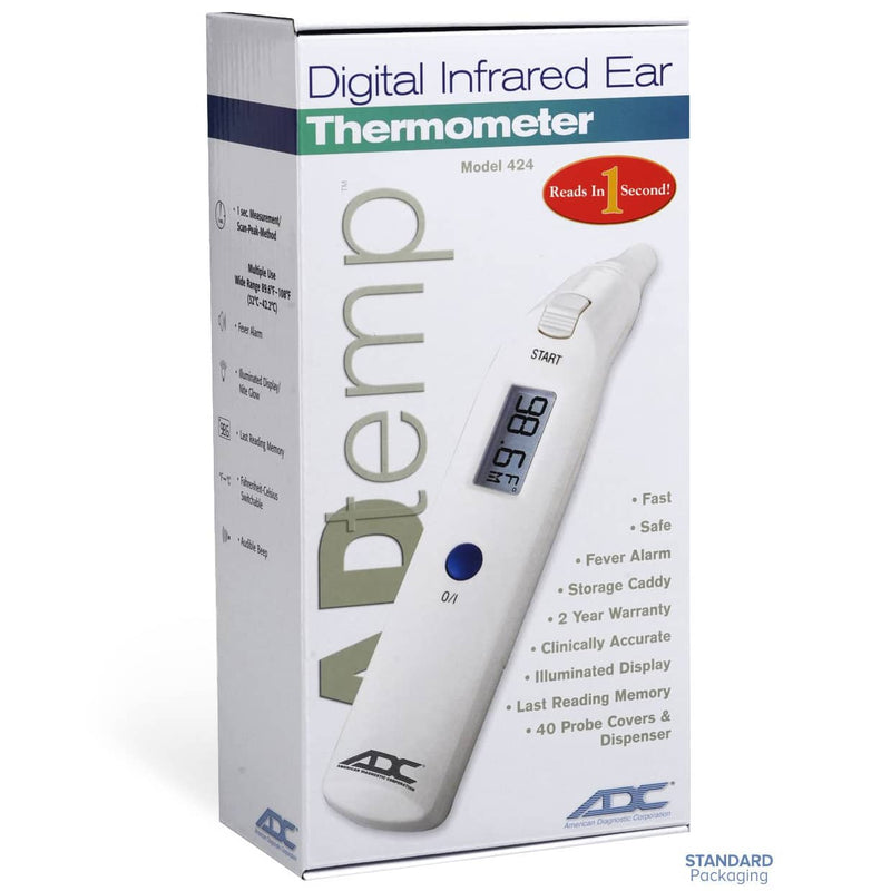 ADC Adtemp 424 Tympanic Infrared Thermometer packaging