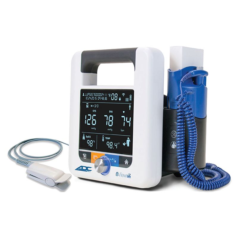 ADC ADView 2 Modular Diagnostic Station  BP|ChipOx Nellcor Compatible SpO2 Module|Temp Modu