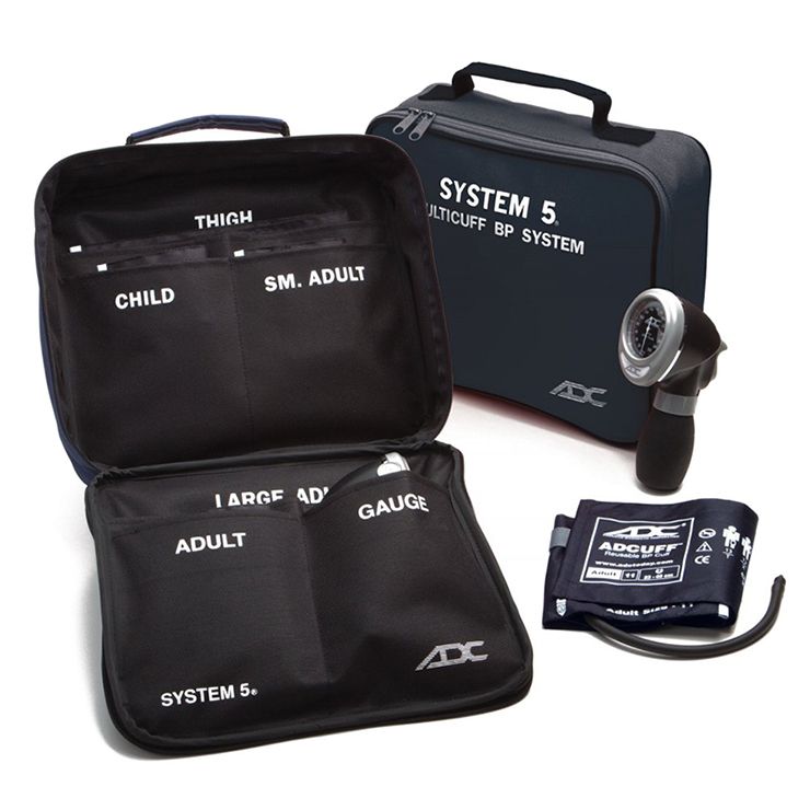 ADC Carry Case for System 5 Portable 5 Cuff Sphygmomanometer Multicuff Kit - Navy