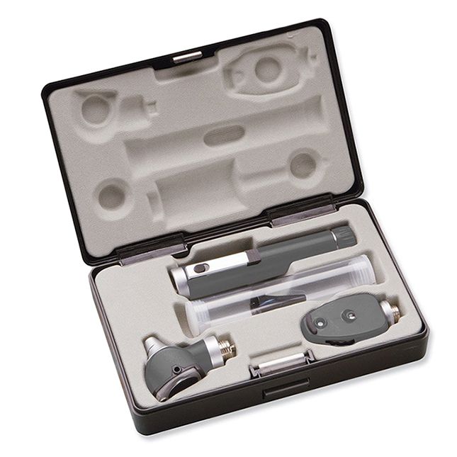ADC Diagnostix 5110E Single Handle Pocket Otoscope/Ophthalmoscope Diagnostic Set  Gray