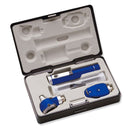ADC Diagnostix 5110E Single Handle Pocket Otoscope/Ophthalmoscope Diagnostic Set - Royal Blue