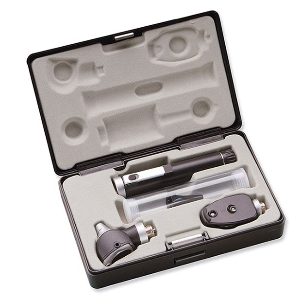 ADC Diagnostix 5110E Single Handle Pocket Otoscope/Ophthalmoscope Diagnostic Set  Black