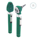 ADC Diagnostix 5110N Dual Handle Pocket Otoscope/Ophthalmoscope Diagnostic Set  Green Otoscope/Ophthalmoscope with LED Lamp and So