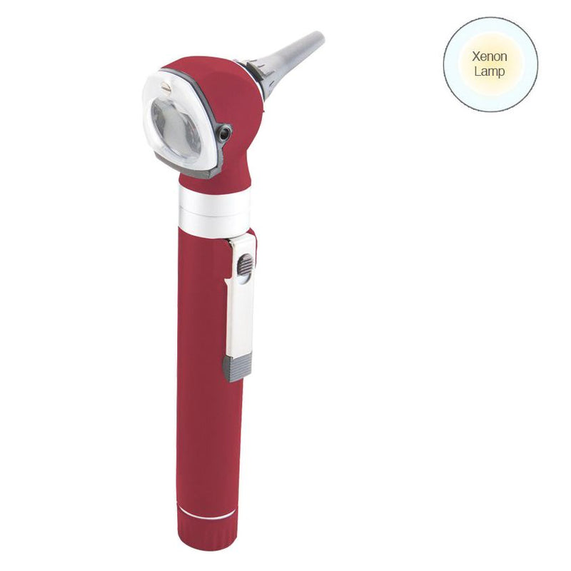 ADC Diagnostix 5111N 2.5V Pocket Otoscope  Burgundy Otoscope with Xenon Lamp and Soft Case
