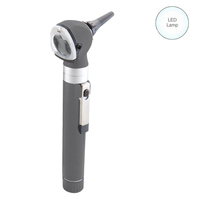 ADC Diagnostix 5111N 2.5V Pocket Otoscope  Gray Otoscope with LED Lamp and Soft Case