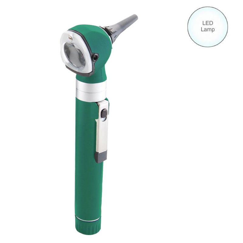 ADC Diagnostix 5111N 2.5V Pocket Otoscope  Green Otoscope with LED Lamp and Soft Case