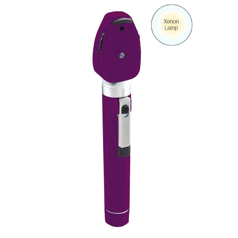 ADC Diagnostix 5112N 2.5V Pocket Ophthalmoscope  Purple Ophthalmoscope with Xenon Lamp and Soft Cas