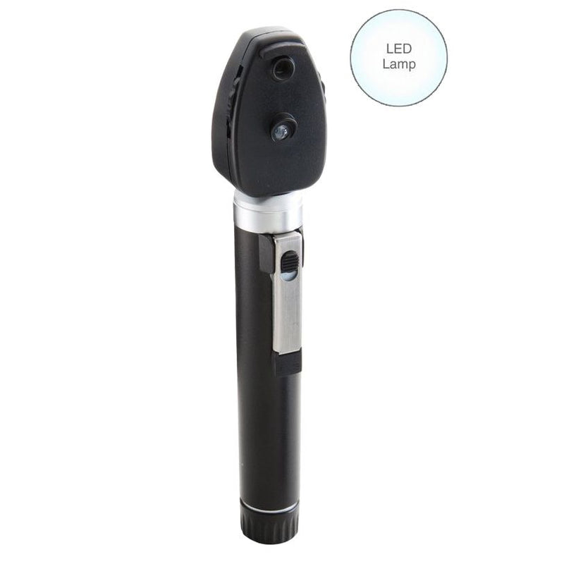 ADC Diagnostix 5112N 2.5V Pocket Ophthalmoscope  Black Ophthalmoscope with LED Lamp and Soft Case