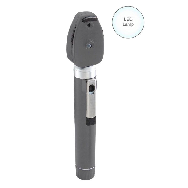 ADC Diagnostix 5112N 2.5V Pocket Ophthalmoscope  Gray Ophthalmoscope with LED Lamp and Soft Case