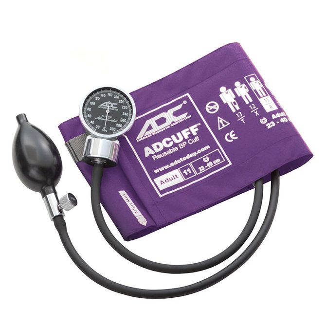 ADC Diagnostix 700 Pocket Aneroid Sphygmomanometer - Adult  Purple - Display Packaging