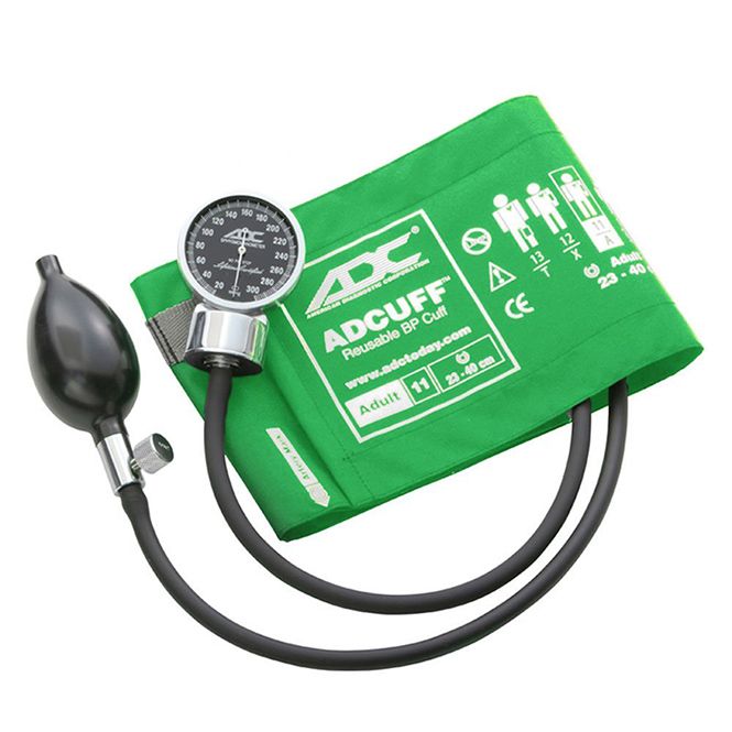 ADC Diagnostix 700 Pocket Aneroid Sphygmomanometer - Adult  Green - Display Packaging