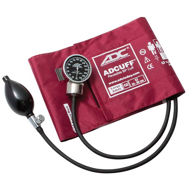 ADC Diagnostix 700 Pocket Aneroid Sphygmomanometer - Large Adult  Burgundy