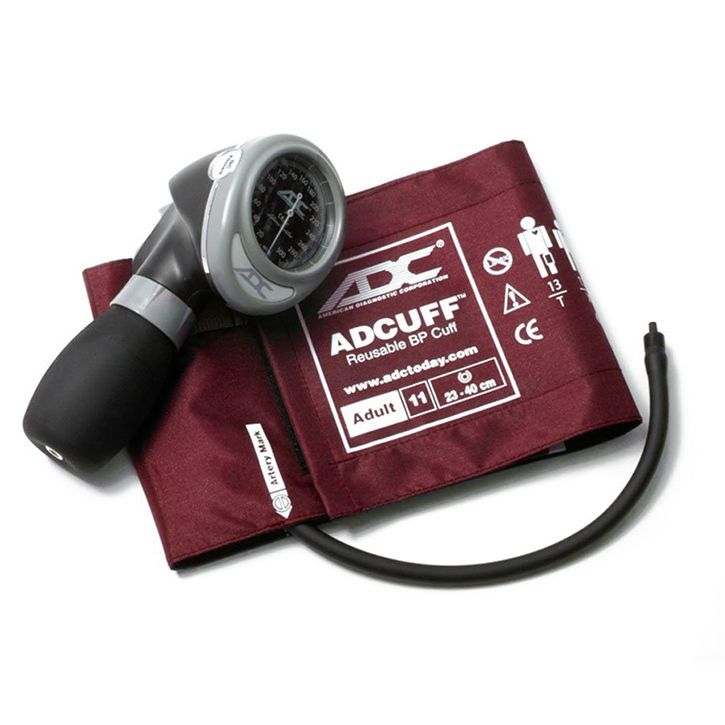 ADC Diagnostix 703 Palm Aneroid Sphygmomanometer - Adult  Burgundy