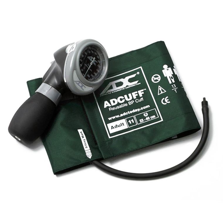 ADC Diagnostix 703 Palm Aneroid Sphygmomanometer - Adult  Dark Green