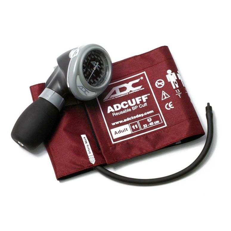 ADC Diagnostix 703 Palm Aneroid Sphygmomanometer - Adult  Red