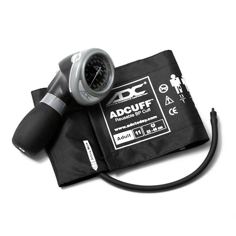 ADC Diagnostix 703 Palm Aneroid Sphygmomanometer - Adult  Black