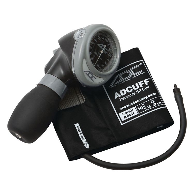 ADC Diagnostix 703 Palm Aneroid Sphygmomanometer - Small Adult - Black