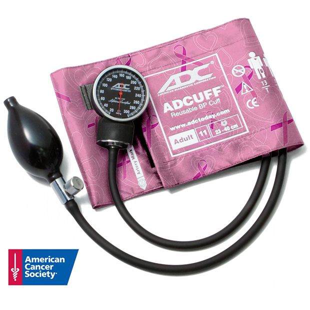ADC Diagnostix 720 Pocket Aneroid Sphygmomanometer - Adult  Breast Cancer Awareness Pink