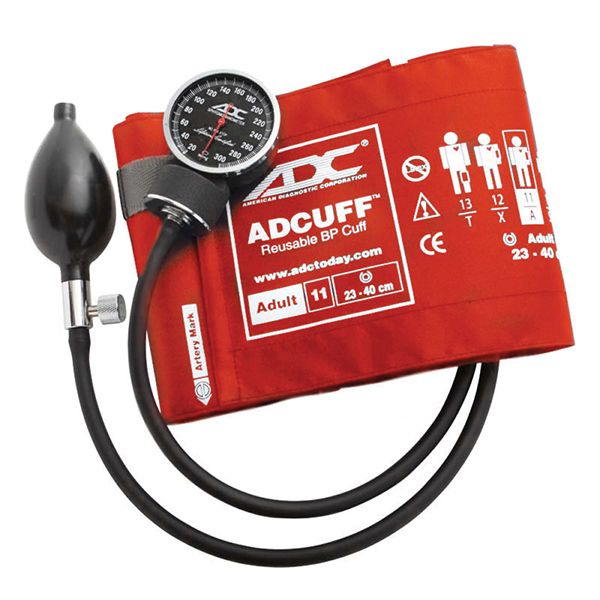 ADC Diagnostix 720 Pocket Aneroid Sphygmomanometer - Adult  Orange - Display Packaging