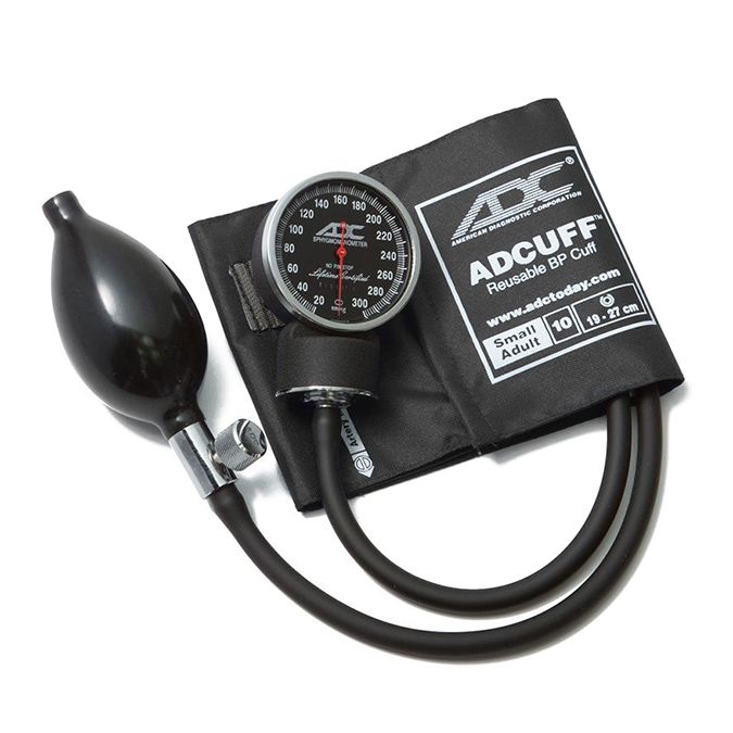 ADC Diagnostix 720 Pocket Aneroid Sphygmomanometer - Small Adult - Black