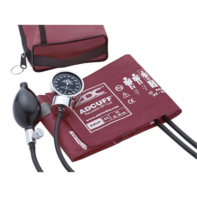 ADC Diagnostix 778 Pocket Aneroid Sphygmomanometer - Burgundy