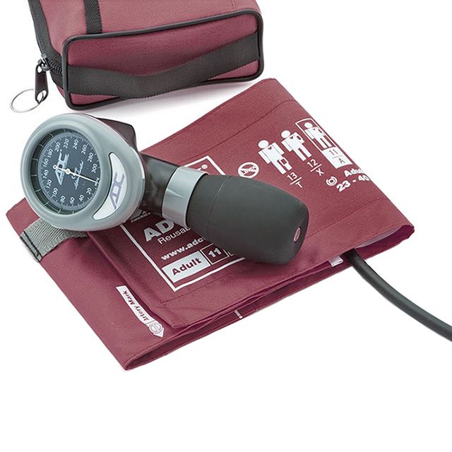 ADC Diagnostix 788 Palm Aneroid Sphygmomanometer - Burgundy
