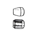 ADC Eartips for Sprague Stethoscopes (1 Pair)  Black - Hard