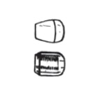 ADC Eartips for Sprague Stethoscopes (1 Pair)  Black - Hard