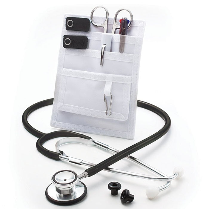 ADC Nurse Combo-Lite Proscope 670 Dual Head Stethoscope and Pocket Pal II Kit - Black