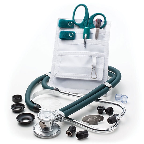ADC Nurse Combo Plus Adscope 641 Sprague Stethoscope and Pocket Pal III Kit  Teal