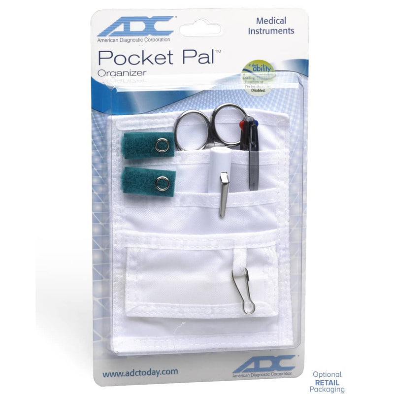 ADC Pocket Pal II Pocket Organizer  Kit - White Tags - Display Packaging