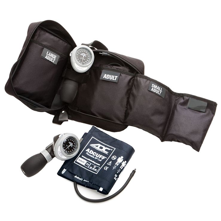 ADC Portable 3 Cuff Sphygmomanometer Multicuff Kit - Navy Cuff