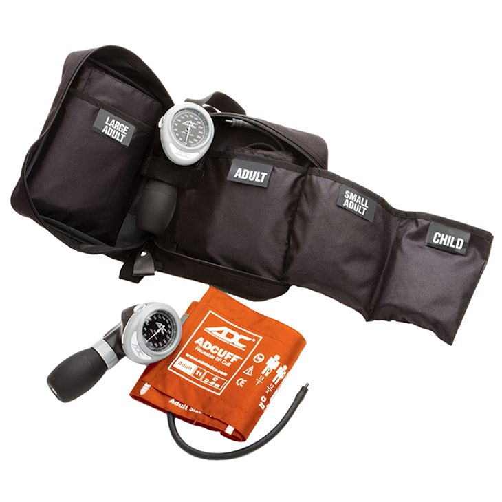 ADC Portable 4 Cuff Sphygmomanometer Multicuff Kit  Orange Cuffs