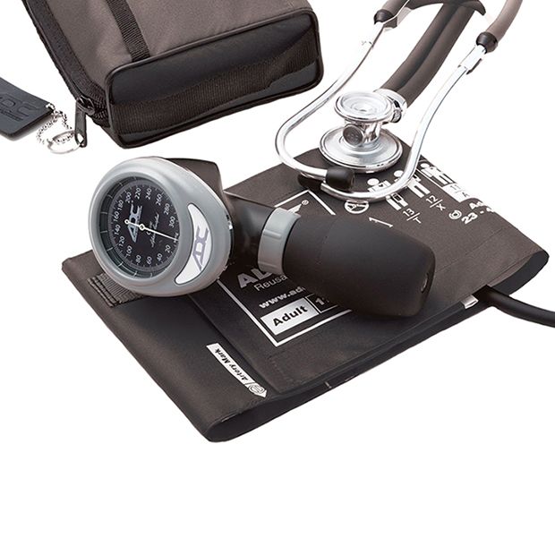 ADC Pro's Combo I 788-641 Palm Aneroid/Sprague Scope Kit  Black