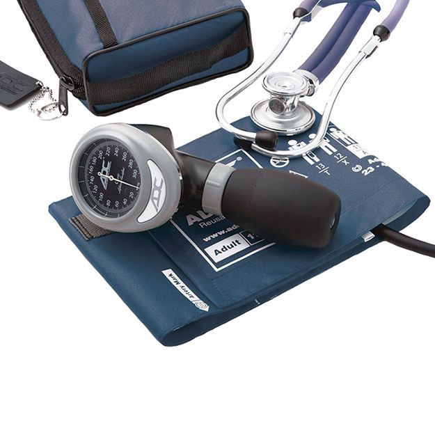 ADC Pro's Combo I 788-641 Palm Aneroid/Sprague Scope Kit  Navy