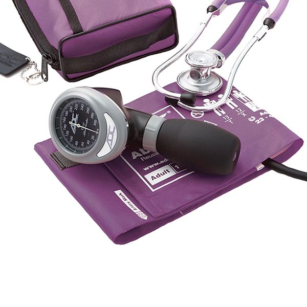 ADC Pro's Combo I 788-641 Palm Aneroid/Sprague Scope Kit  Purple