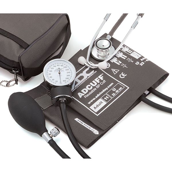 ADC Pro's Combo II 768-670 Pocket Aneroid/Dual Head Scope Kit  Black