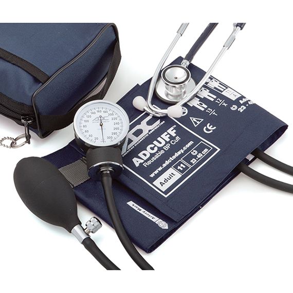 ADC Pro's Combo II 768-670 Pocket Aneroid/Dual Head Scope Kit  Navy