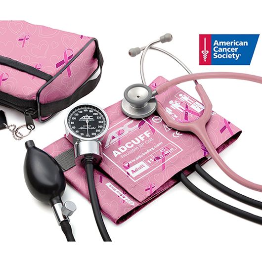 ADC Pro's Combo III 778-603 Pocket Aneroid/Clinician Scope Kit  Breast Cancer Awareness Pink