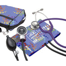 ADC Pro's Combo III 778-603 Pocket Aneroid/Clinician Scope Kit - Peter's Blue Swirly