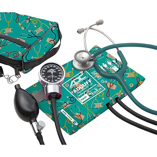 ADC Pro's Combo III 778-603 Pocket Aneroid/Clinician Scope Kit  Medical Theme