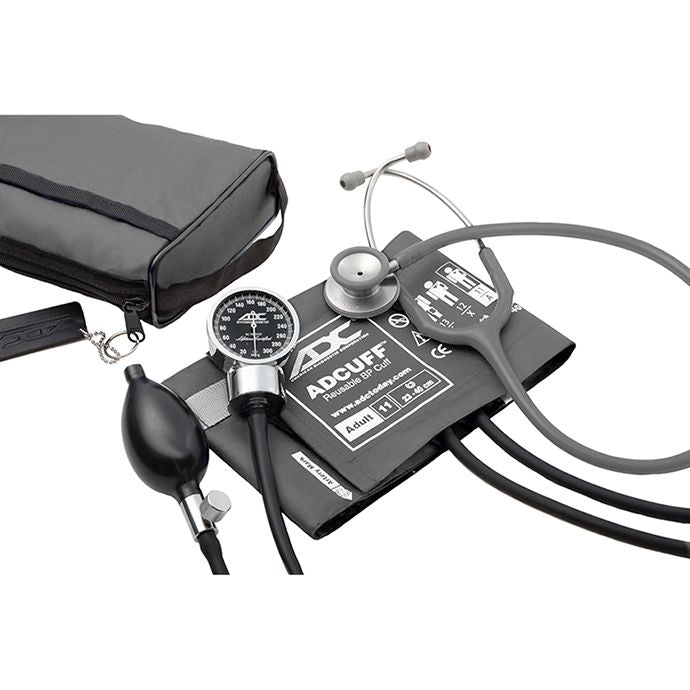 ADC Pro's Combo III 778-603 Pocket Aneroid/Clinician Scope Kit  Gray