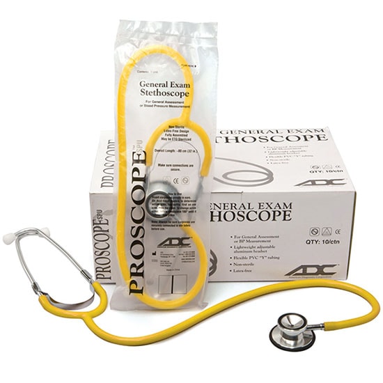 ADC Proscope SPU 670 Dual Head Stethoscope (50/Case)  Yellow