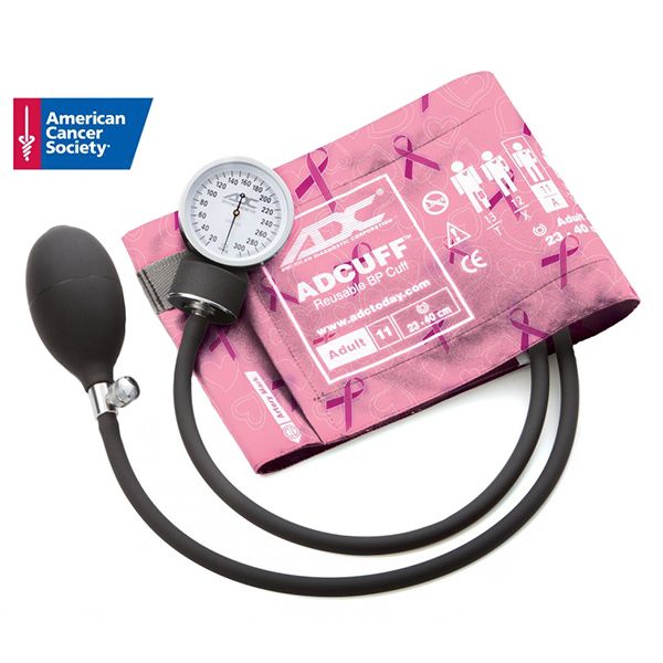 ADC Prosphyg 760 Pocket Aneroid Sphygmomanometer - Adult  Breast Cancer Awareness Pink - Display Packaging