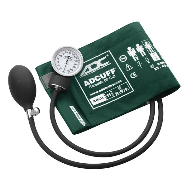 ADC Prosphyg 760 Pocket Aneroid Sphygmomanometer - Adult  Dark Green - Display Packaging